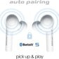 Bassline True Wireless Earbuds - Bluetooth In-Ear Headphones, Water/Sweat Resistant, Compact Travel Charging Case, Instant Connection, TWS (White)