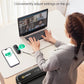 Smart 2-In-1 Folding Treadmill, Compact Walking Pad with Safety Handle, Plug and Play, Dual LED Display, Workout APP, Walking or Running for Home Office, Remote Included