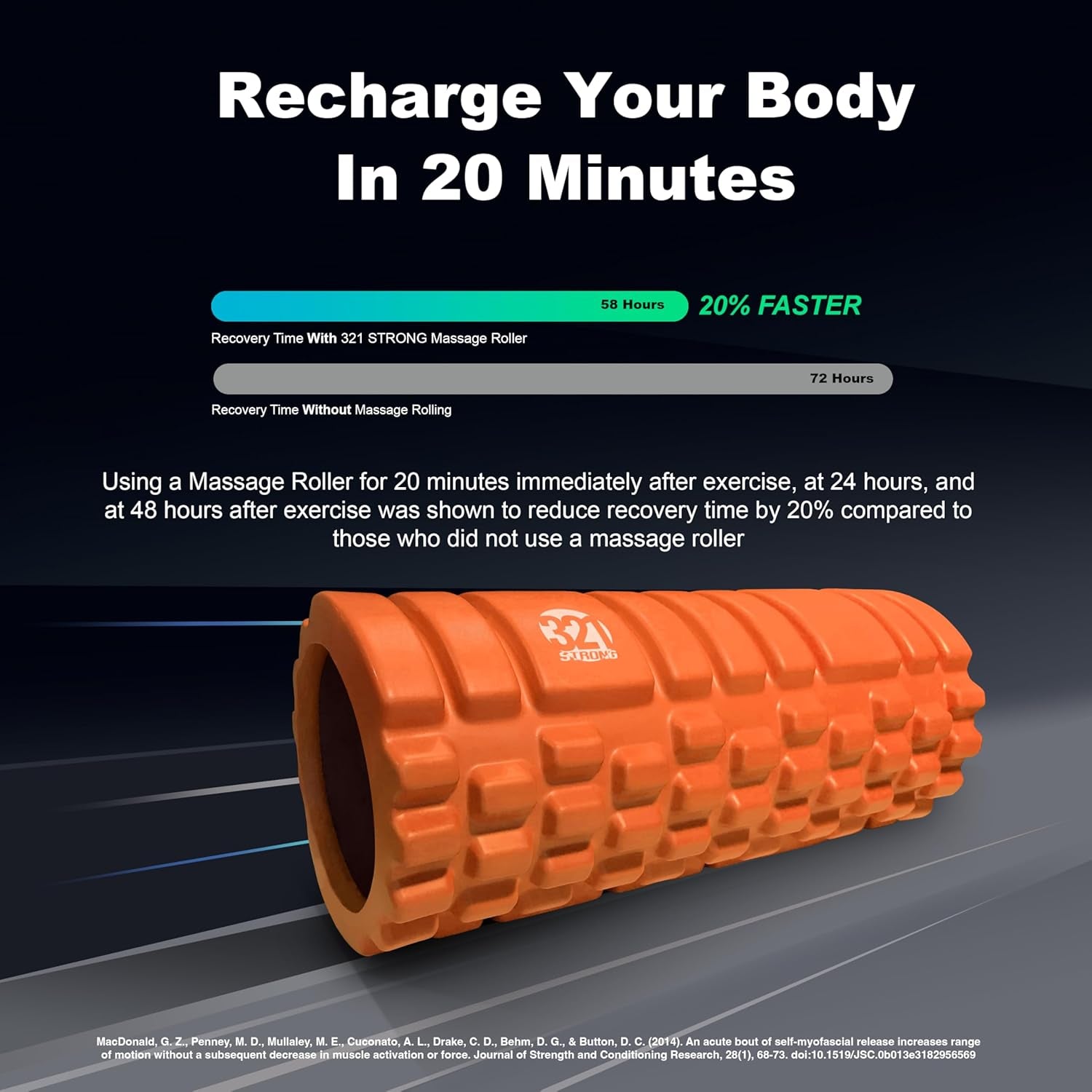 Foam Roller - Medium Density Deep Tissue Massager for Muscle Massage and Myofascial Trigger Point Release, with 4K Ebook