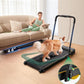 Smart 2-In-1 Folding Treadmill, Compact Walking Pad with Safety Handle, Plug and Play, Dual LED Display, Workout APP, Walking or Running for Home Office, Remote Included