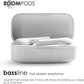 Bassline True Wireless Earbuds - Bluetooth In-Ear Headphones, Water/Sweat Resistant, Compact Travel Charging Case, Instant Connection, TWS (White)